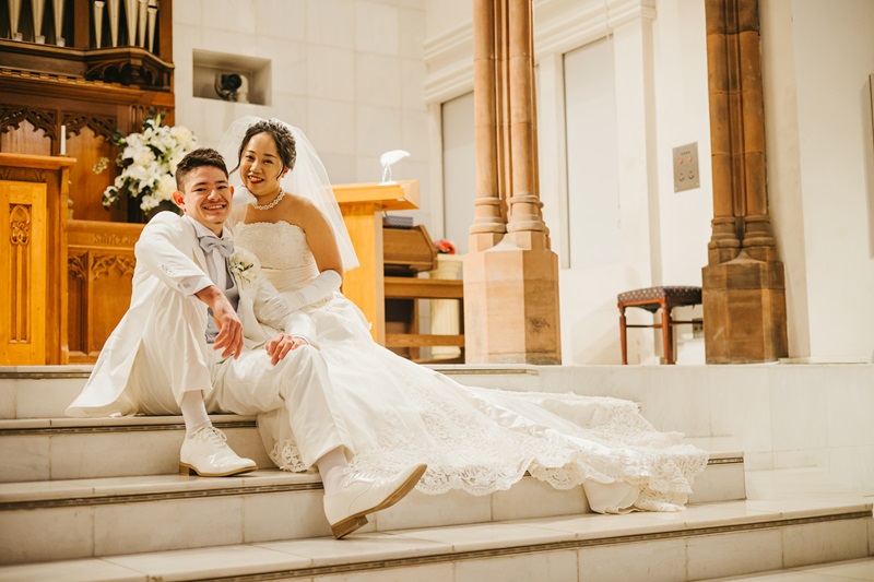 【結婚式レポート】アメリカ＆日本の国際結婚カップル♪笑顔がたくさんの前撮り撮影をご紹介