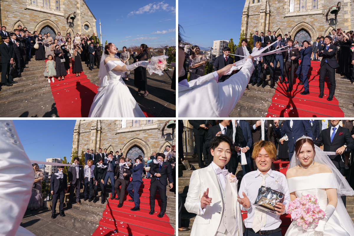 ブーケトスとゴムパッチントス