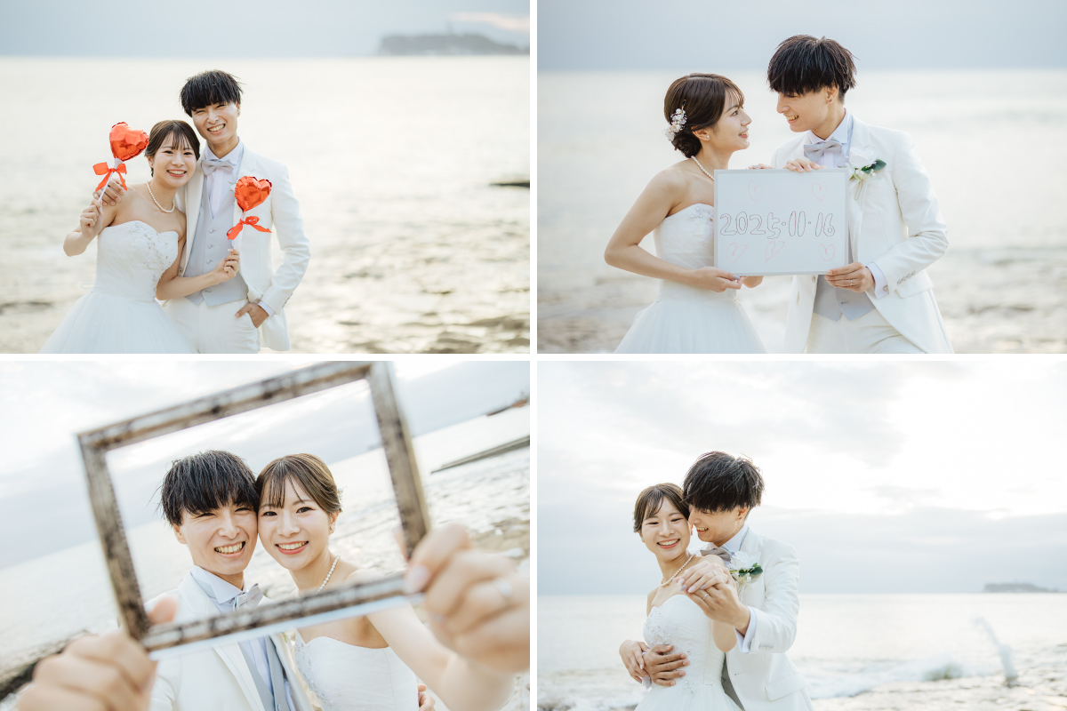 風船などのグッズと撮影